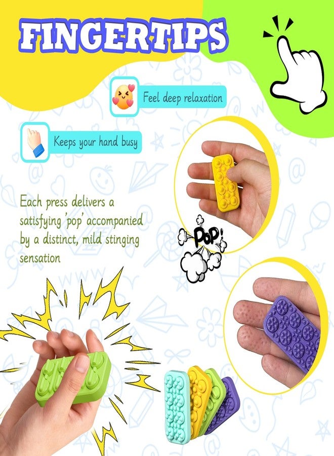 HuLiPaLi مجموعة ألعاب Pop It الحسية ثلاثية الأبعاد المطبوعة، 4 قطع، لعبة Little Ouchies لتخفيف الألم - ألعاب حسية للكبار والأطفال، مناسبة للأطفال المصابين بالتوحد واضطراب فرط الحركة ونقص الانتباه - لتخفيف التوتر في المكتب والفصل الدراسي - Image 3
